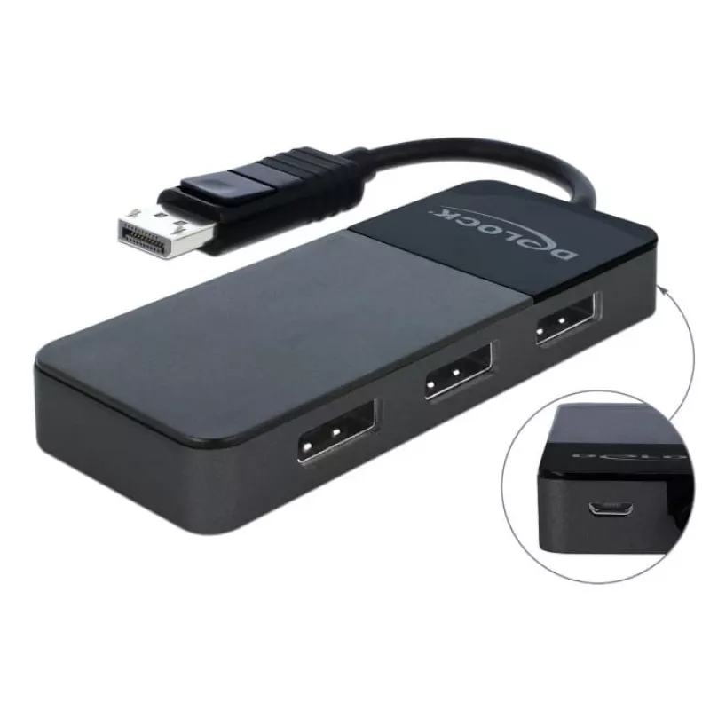 Vaizdo skirstytuvas DeLOCK 87737 DisplayPort 3x DisplayPort