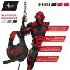 Žaidimų ausinės su mikrofonu Art Hero USB