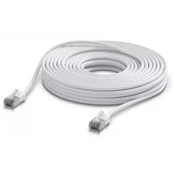 Tinklo kabelis Ubiquiti UACC-Cable-Patch-Outdoor-C6A-15M-W RJ-45 Cat6a 15m Baltas