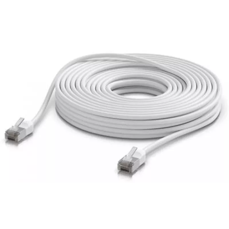 Tinklo kabelis Ubiquiti UACC-Cable-Patch-Outdoor-C6A-15M-W RJ-45 Cat6a 15m Baltas