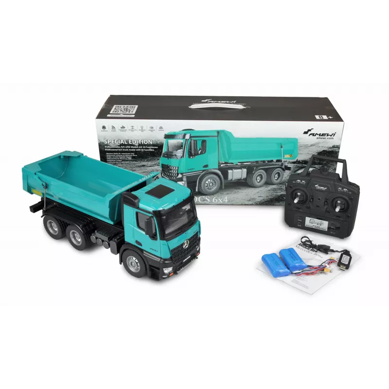 Amewi 22533 nuotoliniu būdu valdomas RC modelis savivartis su elektros varikliu 1:14 (22533)