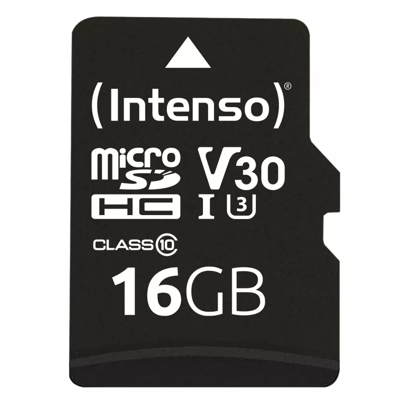 ATMINTIES MIKRO SDHC 16 GB C10/Su adapteriu 3433470 INTENSO