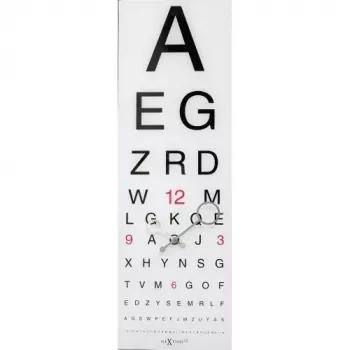 NeXtime klok 3067 Eyesight, 75x25,4 cm, Sieninis, Balta / Juoda