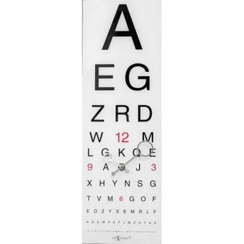 NeXtime klok 3067 Eyesight, 75x25,4 cm, Sieninis, Balta / Juoda