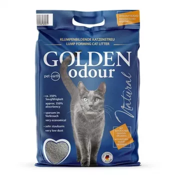 Kačių kraikas Golden Pilka 7 kg — sulipantis bentonitinis kačių kraikas, be dulkių, kvapų naikinimas