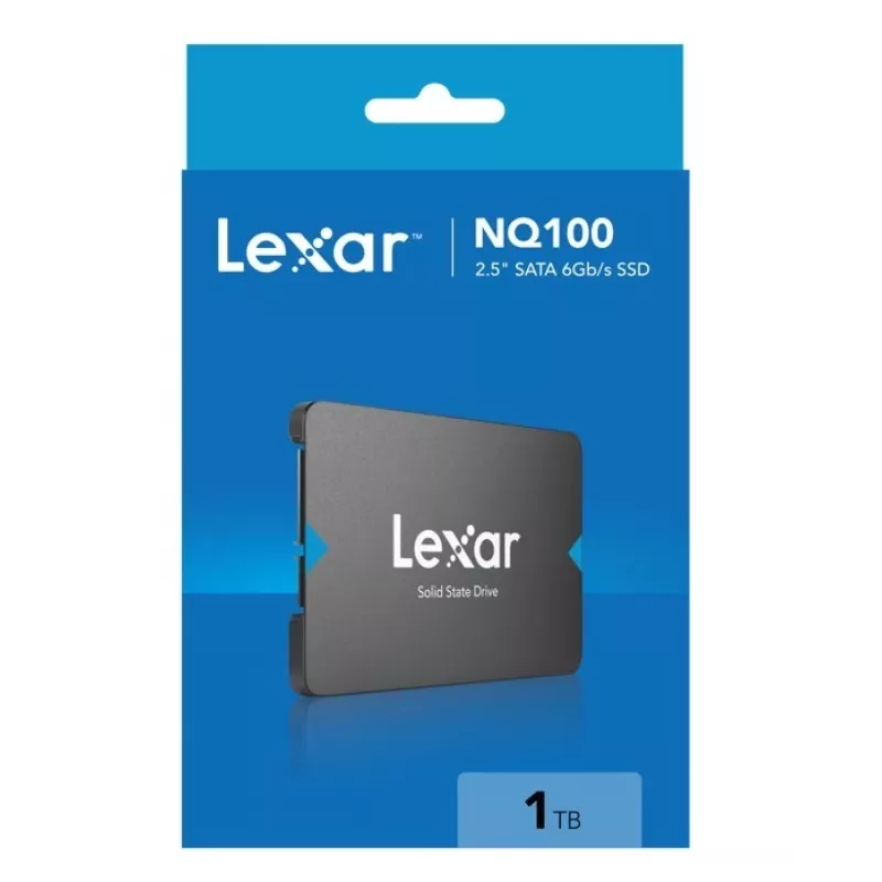 2,5 col. SATA III SSD Lexar NQ100 1 TB — 550 MB/s skaitymas, 6 Gbit/s perdavimas