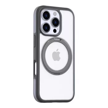 Cover Torras Ostand R Fusion iPhone 16 Pro 15.5 cm Pilkas Skaidrus