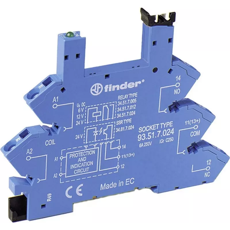 Finder relės lizdas 1 vnt. 93.51.7.024 Serija 34 34.51, 34.81 (93.51.7.024)