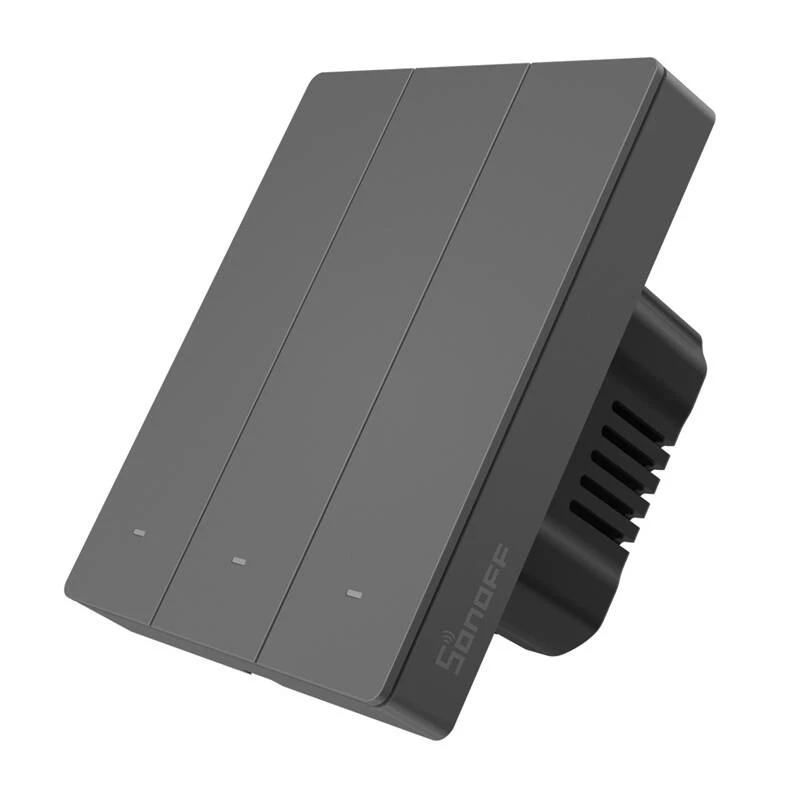 Išmanusis sieninis jungiklis Sonoff M5-3C-80 Wi‑Fi — 3 vietų, montuojamas ant sienos išmanusis jungiklis, modelis M5-3C-80