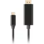 LANBERG kabelis USB-C V ->DisplayPort V 0,5 m 4K 60 Hz juodas