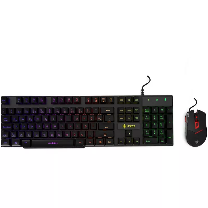 Cian Technology GmbH Cian INCA RAINBOW EFFECT MECHANICAL FEEL GAMING klaviatūra & pelė SET