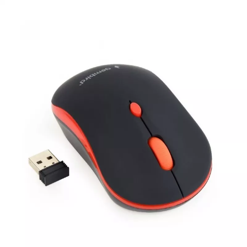 GEMBIRD MUSW-4B-03-R Belaidė optinė pelė MUSW-4B-03-R 1600 DPI nano USB Juoda-Raudona