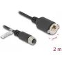 Tinklo kabelis DeLOCK M12 kabelis A koduotas 8 kontaktų lizdas į RJ45 lizdą Cat5e 2 m juodas