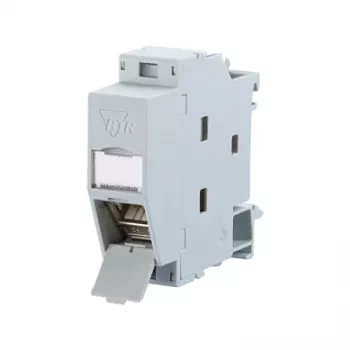 Metz Connect REGplus IP20 C6A Module 180°M - DIN lizdas montavimui ant bėgelio - RJ-45 - Šviesiai pilka (130B117003-E)
