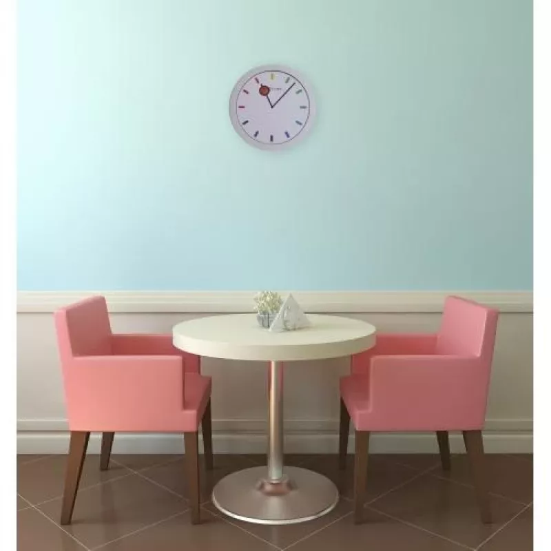 NeXtime klok 3048 spalvų kaita, Ø28 cm, sieninis, balta / įvairiaspalvė