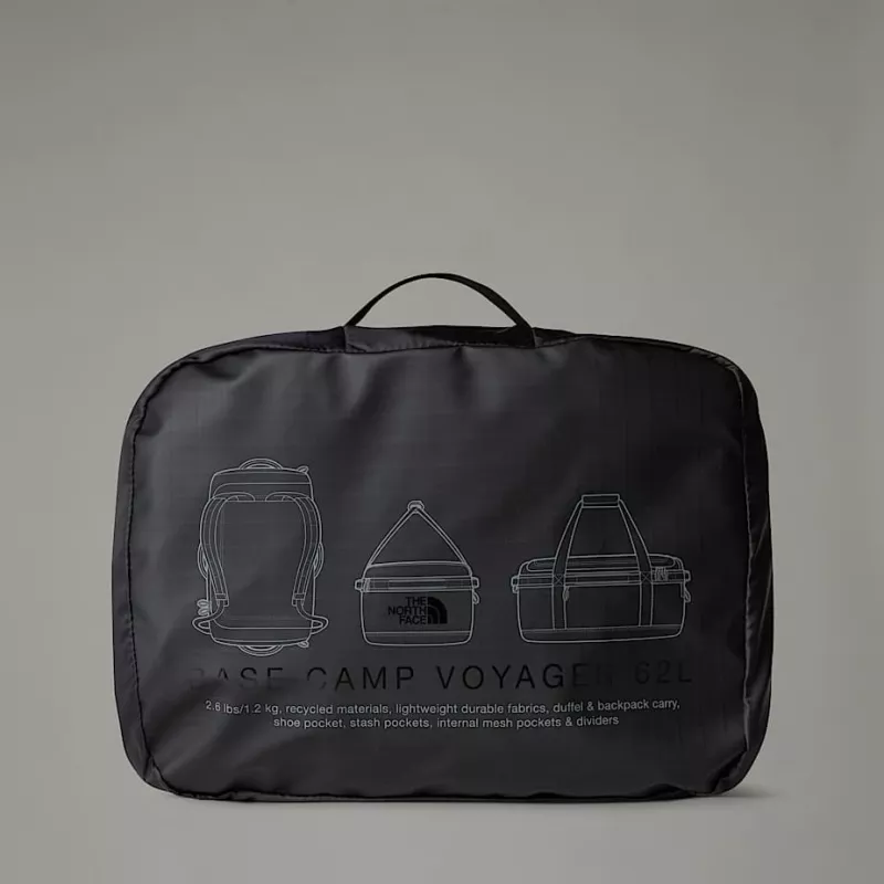 Krepšys kelionėms The North Face Base Camp Voyager Duffel 62 - tnf Juoda/asphalt Pilka