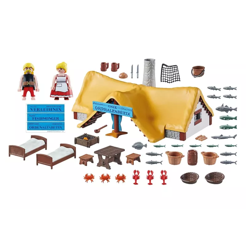 Playmobil 71266 Asterix: Nehigienikso trobelė su Nehigieniksu ir jo žmona Bakterija, kolekcinės figūrėlės, Asterix gerbėjams, smagus vaizduotės žaidimas