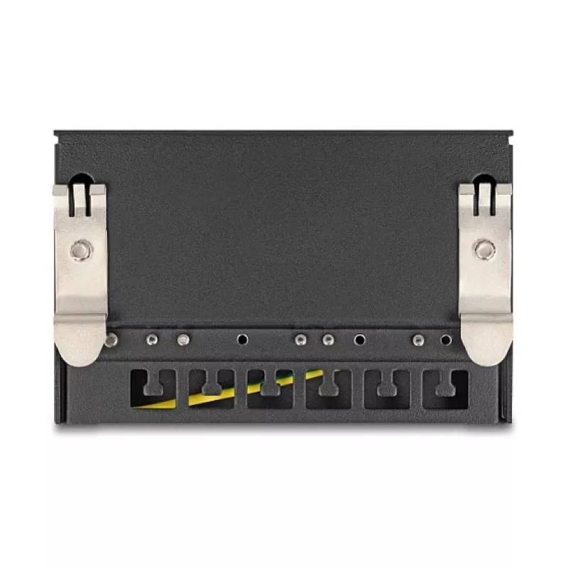 DELOCK Mini Desktop RJ45 6 prievadų Cat.6A ekranuotas skydelis, metalinis, juodas, 80×22×125 mm