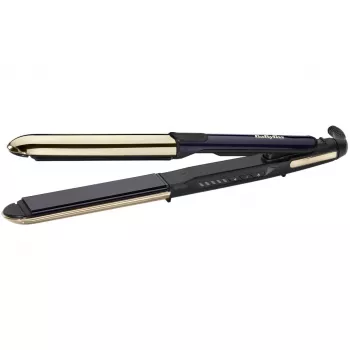Tiesintuvas plaukams BABYLISS ST484E — Keraminės plokštelės, Warm technologija, 230V, 3,3 m laidas, juodas/auksinis