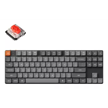 Mechaninė klaviatūra Keychron K1 Max 80% TKL raudoni jungikliai Hot-Swap juoda