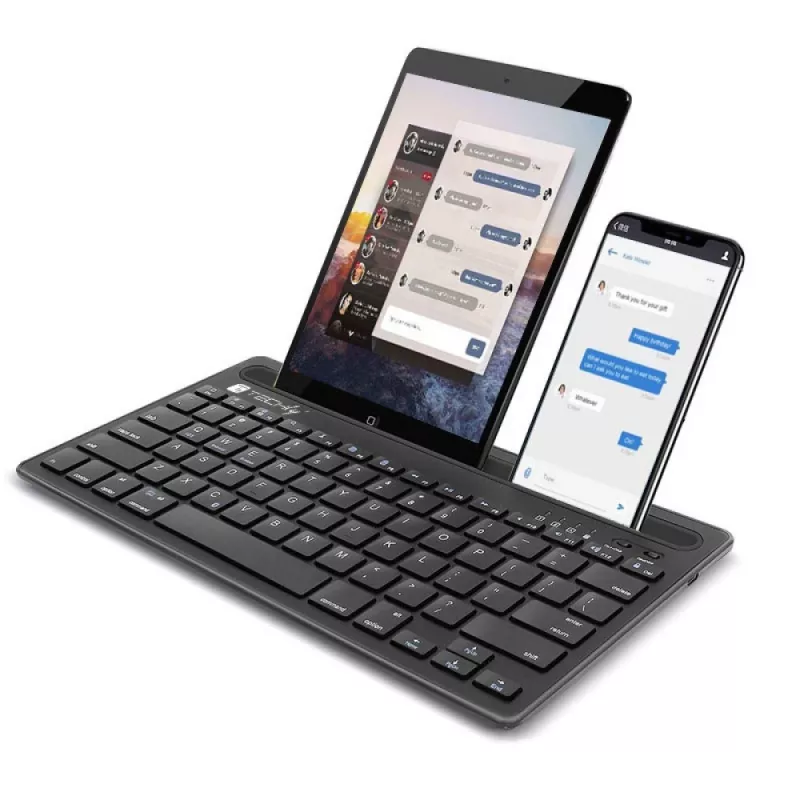 Techly ICTBK102U klaviatūra universali Bluetooth QWERTY angliška juoda