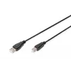 Assmann USB jungiamasis laidas. A tipo - B tipo kištukas/kištukas, 1,8 m, suderinamas su USB 2.0, UL, juodas (AK-300102-018-S)