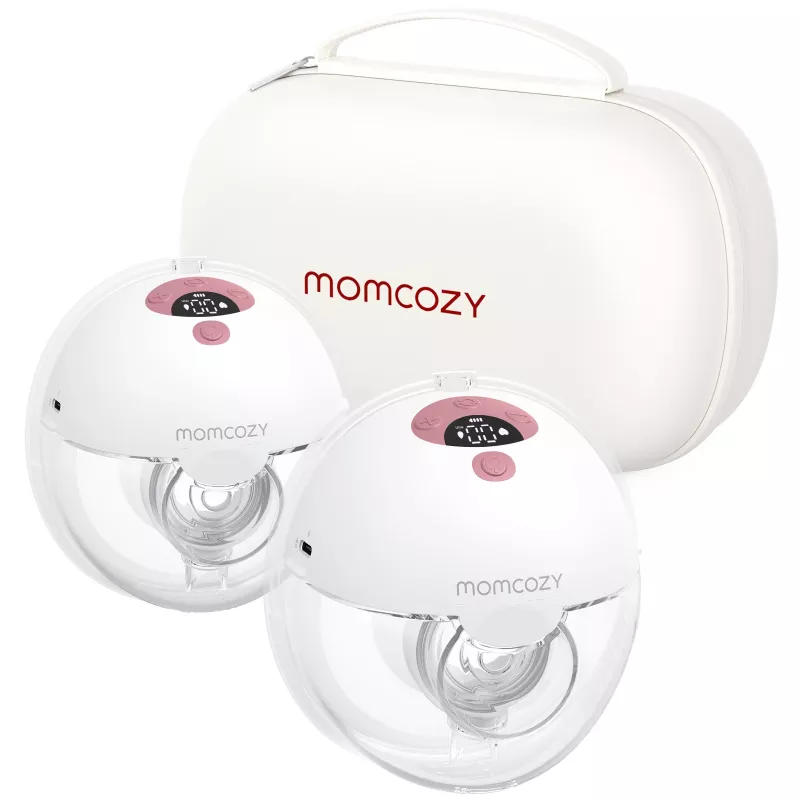 Dvigubas krūties siurblys U-grow Momcozy M5 raudonas, 160 ml surinkimo buteliuko talpa