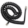 Spiralinis kabelis RJ10/4P4C/2m/juodas