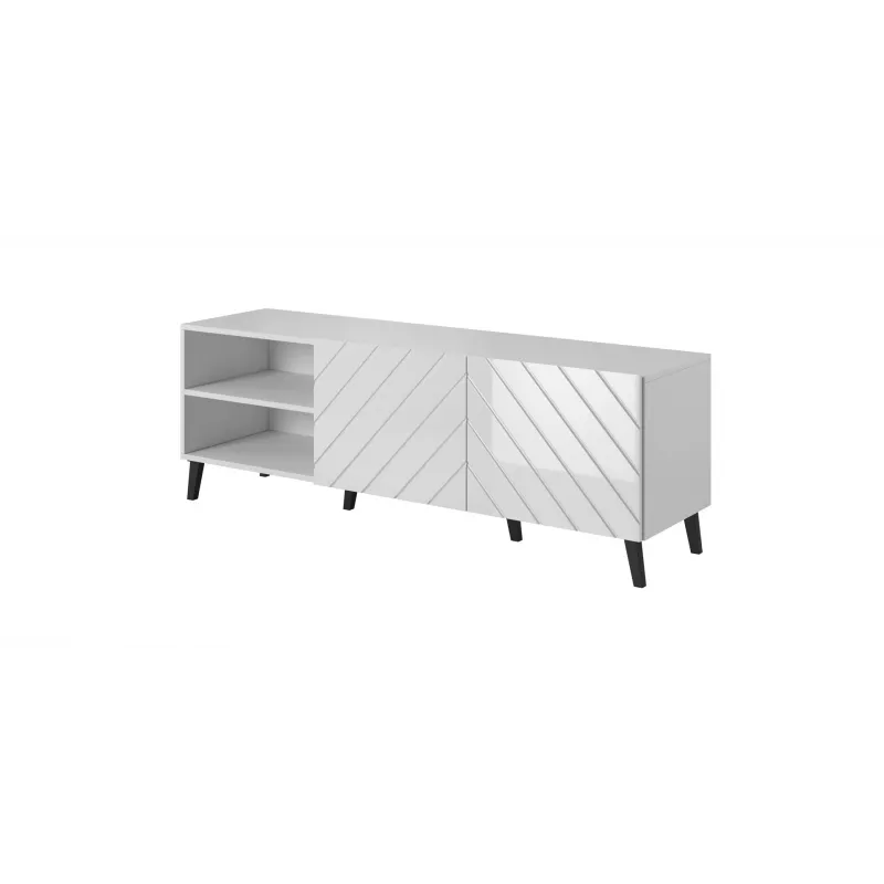 RTV spintelė ABETO 150x42x52 baltas/baltas blizgus