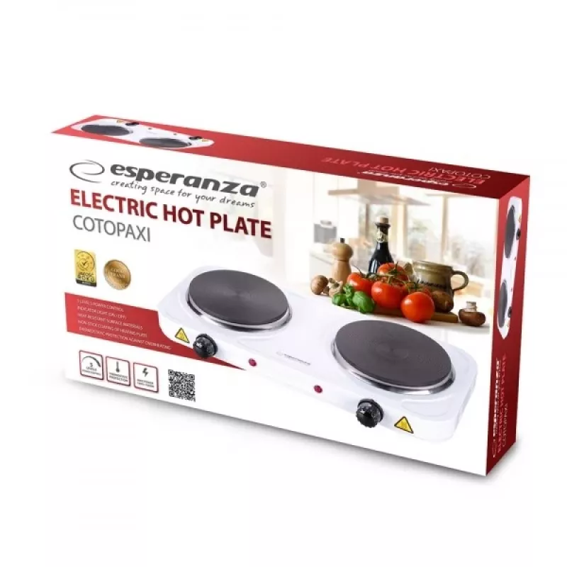 Esperanza COTOPAXI White Countertop Sealed plate 2 zone(s)