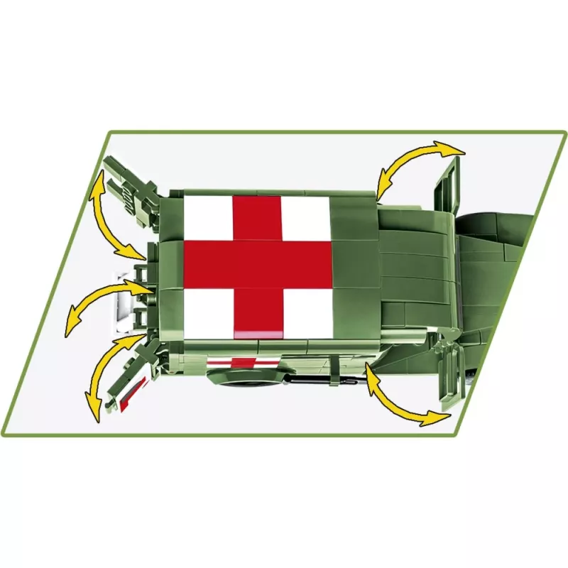 Konstrukcinis žaislas Cobi Dodge WC-54 Ambulance modelis 2257 1:35 mastelio statymo rinkinys