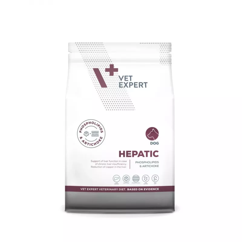 Sausas šunų maistas VETEXPERT Veterinary Diet Hepatic 2 kg — terapinė kepenų palaikymo formulė, 17,5% baltymų, 11,5% riebalų