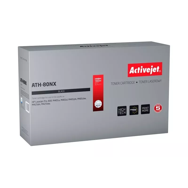 Activejet ATH-80NX toneris (pakaitinis HP 80X CF280X; Supreme; 6 900 puslapių; juodas)