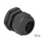 Kabelio riebokšlio DeLOCK 60226 juodo plastiko 10 vnt.