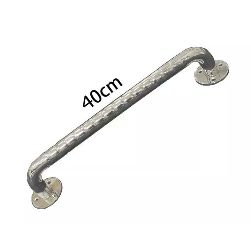 Gofruotas nerūdijančio plieno turėklas vonios kambariui 40 cm