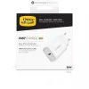 Sieninis įkroviklis OTTERBOX 30W USB-C PD Baltas — 30W galia, vienas USB‑C prievadas