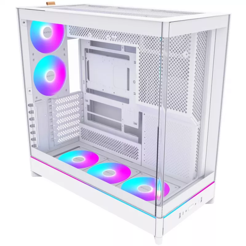 PC korpusas Montech HS02 PRO Midi Tower baltas