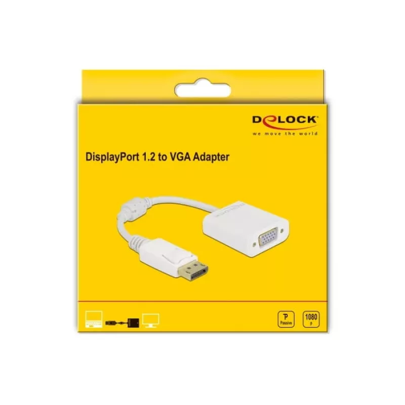 Adapteris DisplayPort 1.2 tėvas į VGA moterišką DeLOCK 61007
