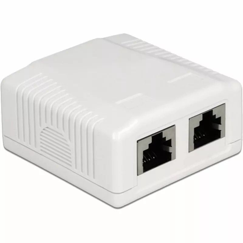 Paviršinis lizdas 2 x RJ-45 DeLOCK 86197