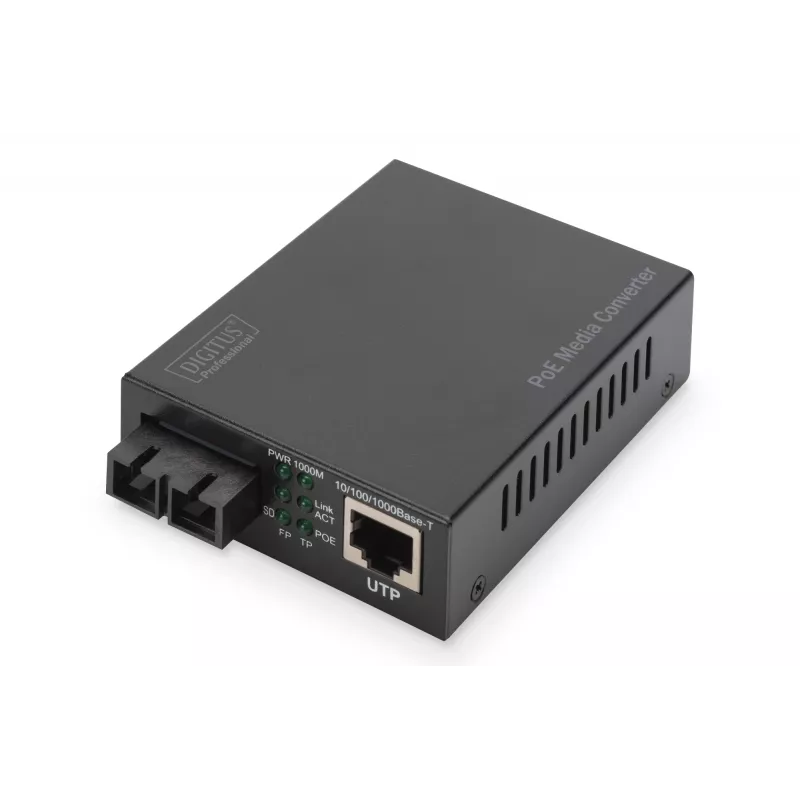 Digitus Gigabit PoE medijos keitiklis, RJ45 / SC, MM, PSE