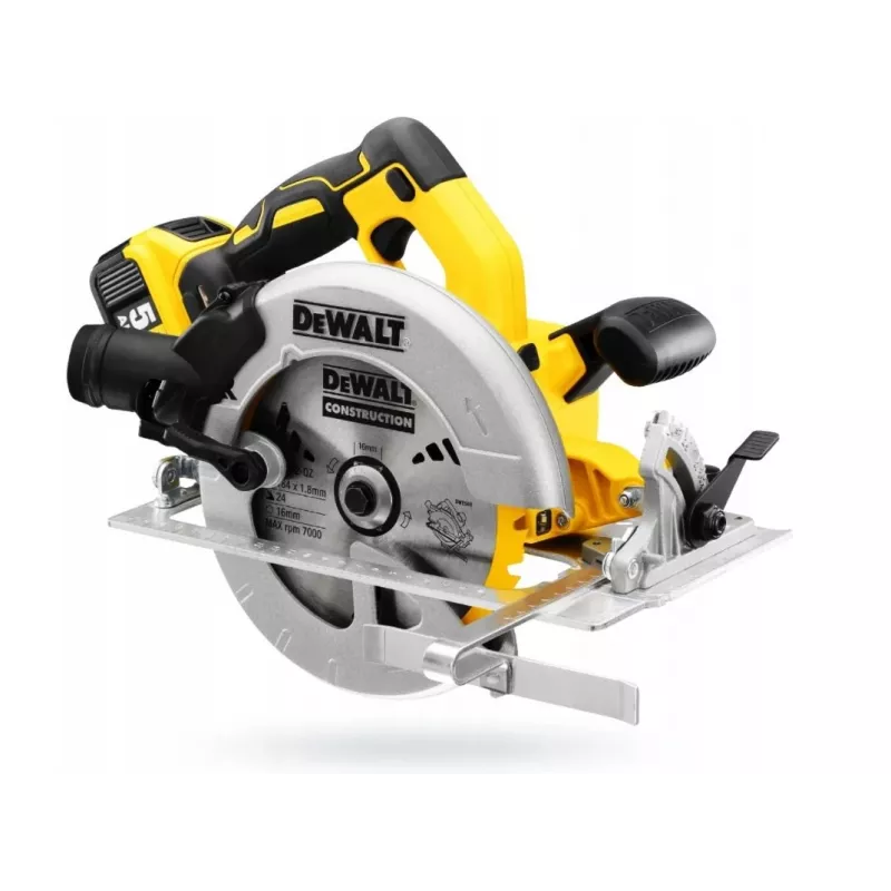 DeWALT DCS570P2-QW nešiojamas diskinis pjūklas 18,4 cm Sidabrinis, Geltonas 5500 RPM