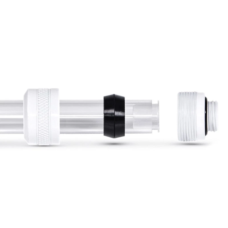 Jungtis Alphacool 17484, žalvaris, balta, 23 mm aukštis, 26 mm skersmuo, pakuotėje 6 vnt.
