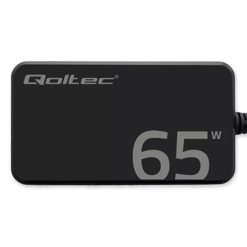 QOLTEC įkroviklis 65W GaN Super Fast plonas PD 5-20V 3.25A USB-C