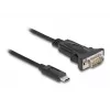 DeLOCK adapteris USB Type-C į RS-232 D-Sub 9 kontaktų kištukas 0,25 m