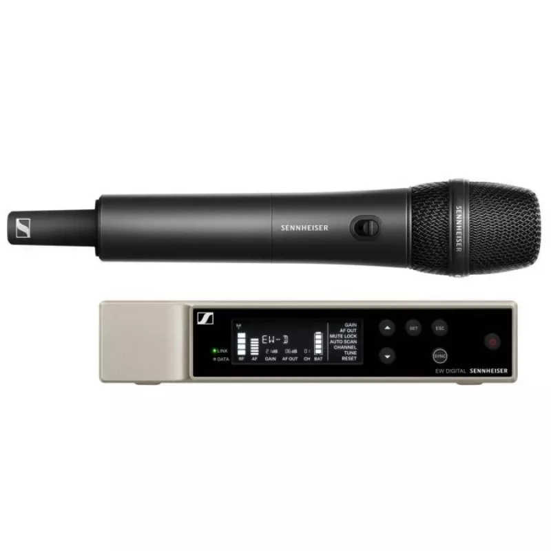 Laidinis dinaminis vokalinis mikrofonas Sennheiser EW-D 835-S su UHF belaide sistema, kardioidinis, maks. SPL 154 dB, Bluetooth, XLR-3