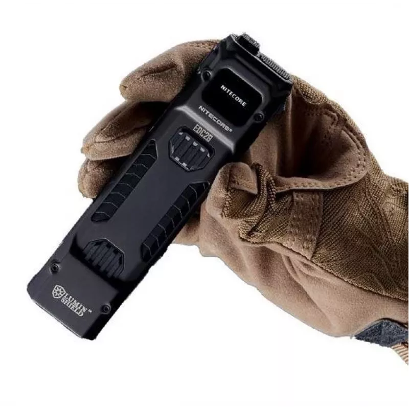 Rankinis žibintuvėlis Nitecore EDC29, nerūdijančio plieno korpusas, 2 šviesos diodai, 15–6500 lm, IP54, įkraunamas per USB