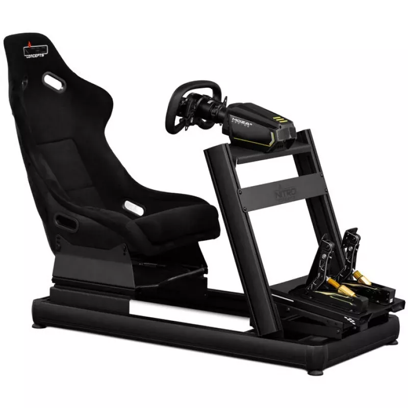 Žaidimų kėdė nitro concepts E-Racer GAZU-1006 — ergonomiškas dizainas, reguliuojami porankiai