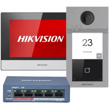 Hikvision DS-KIS604-S(C) vaizdo domofono sistema 2 MP 17,8 cm (7) juoda, pilka, sidabrinė