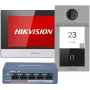 Hikvision DS-KIS604-S(C) vaizdo domofono sistema 2 MP 17,8 cm (7 inch) juoda, pilka, sidabrinė