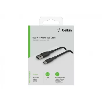 USB laidas Belkin CAB007bt1MBK 1 m USB A Micro-USB A juodas